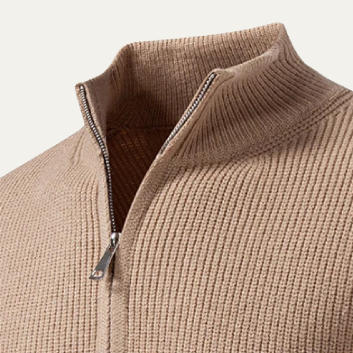 Cardigan med modern passform för herr