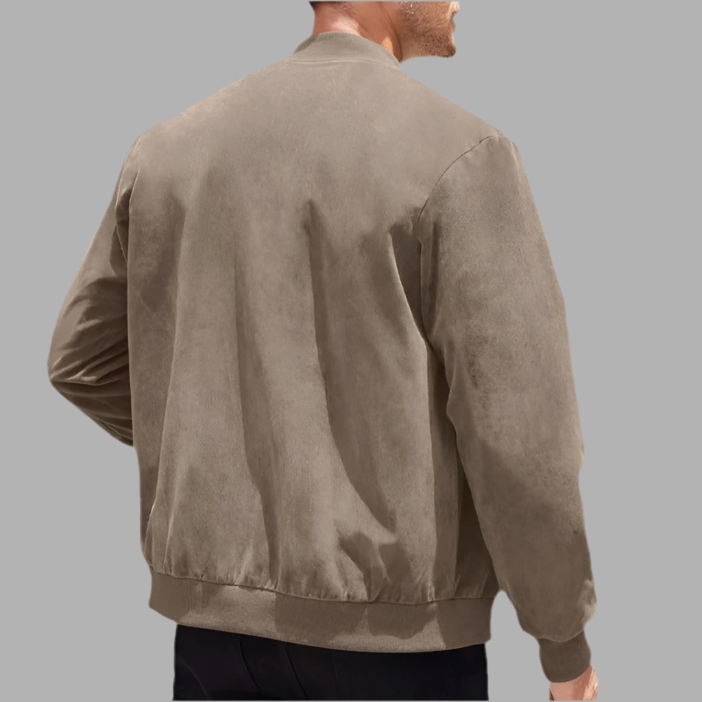 Bomberjack med ritssluiting en geribde boorden