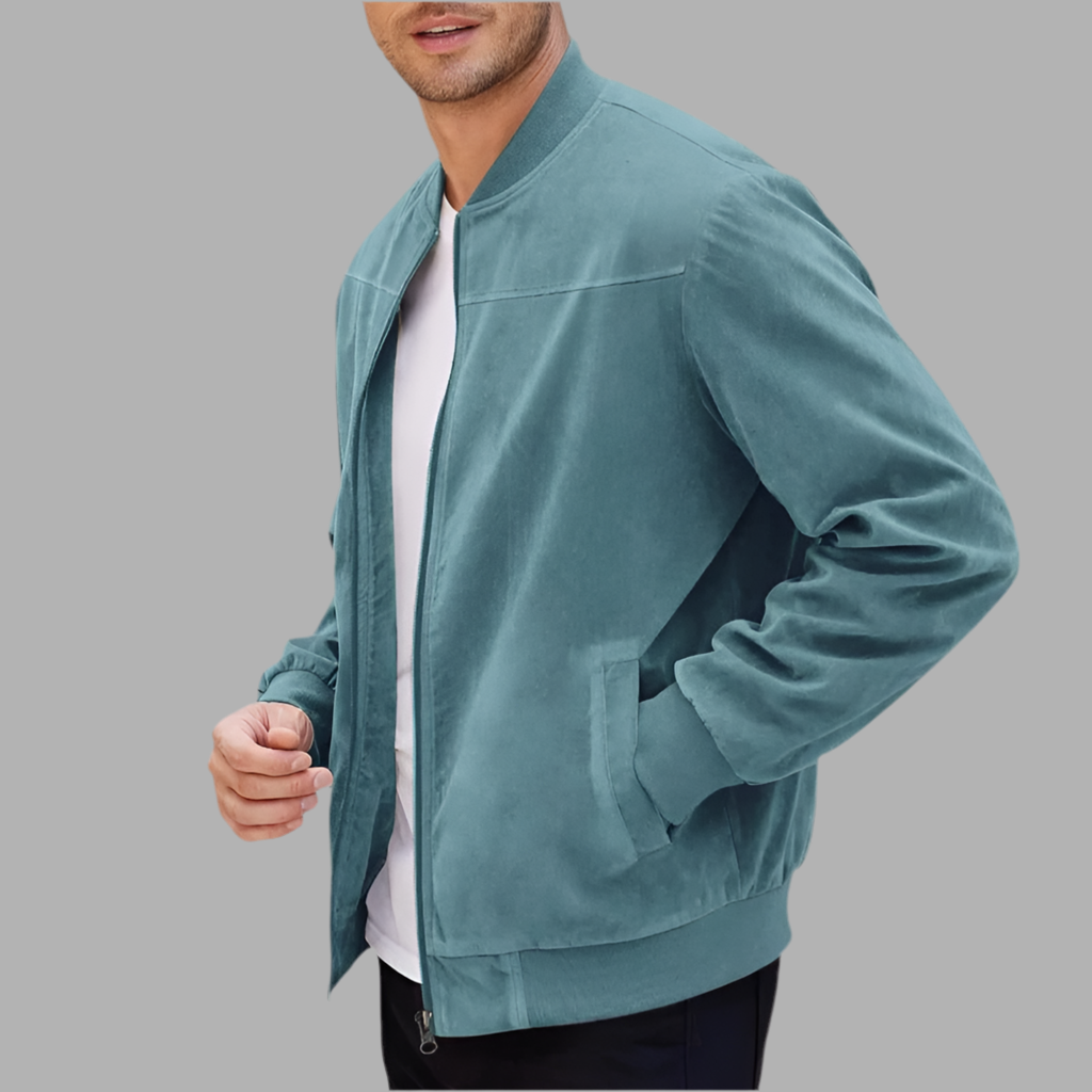 Bomberjack med ritssluiting en geribde boorden